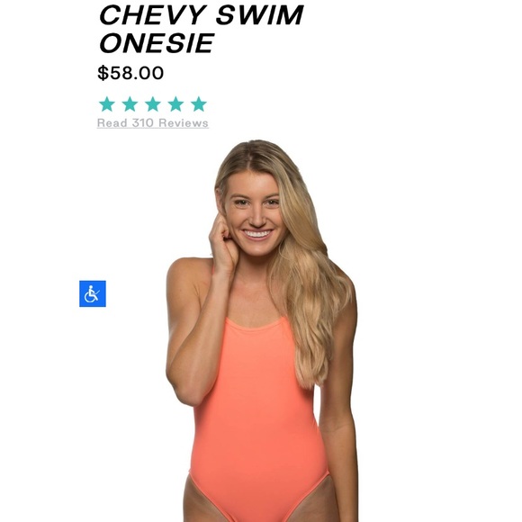peach color one piece swimsuit
